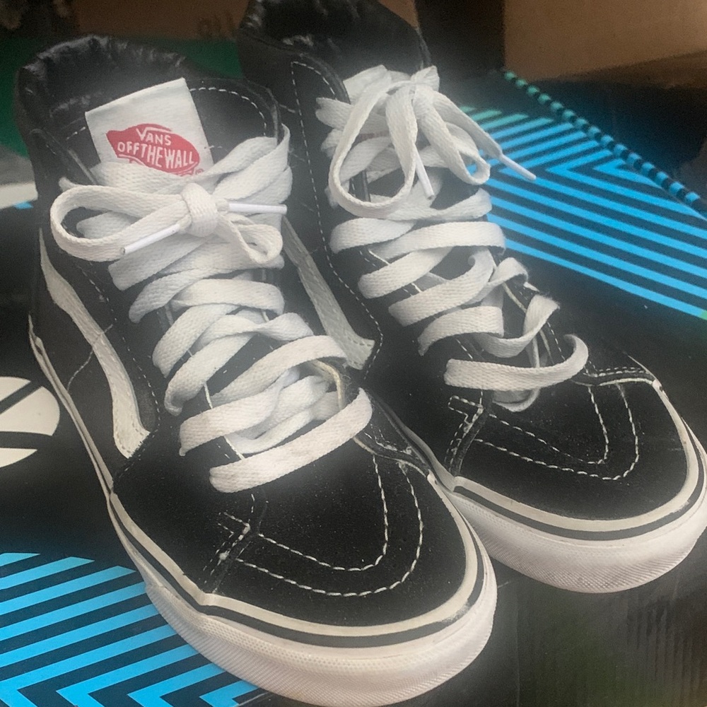 Vans Kids Black Suede High-Top Sneakers
